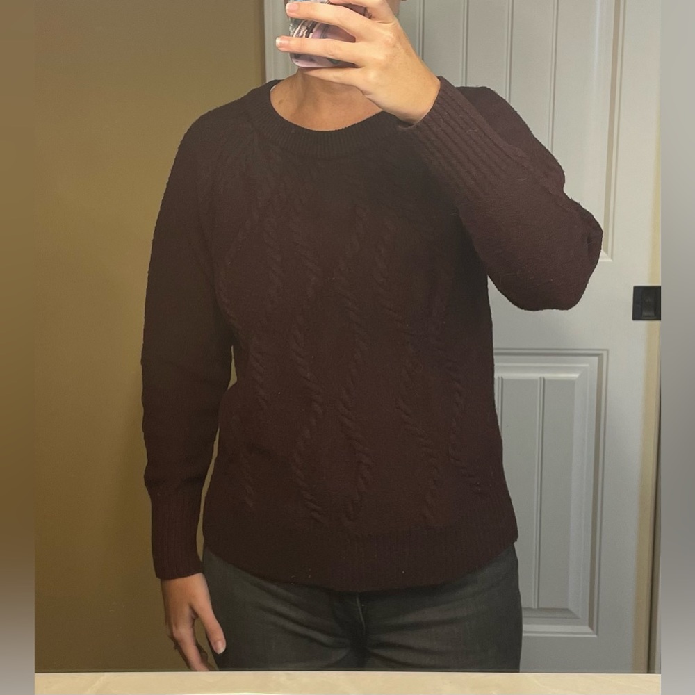Maroon Simply Vera Vera Wang Winter Sweater